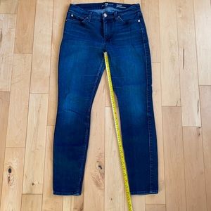 7 For All Mankind Skinny Ankle Gwenevere Jeans, Dark Denim, size 27